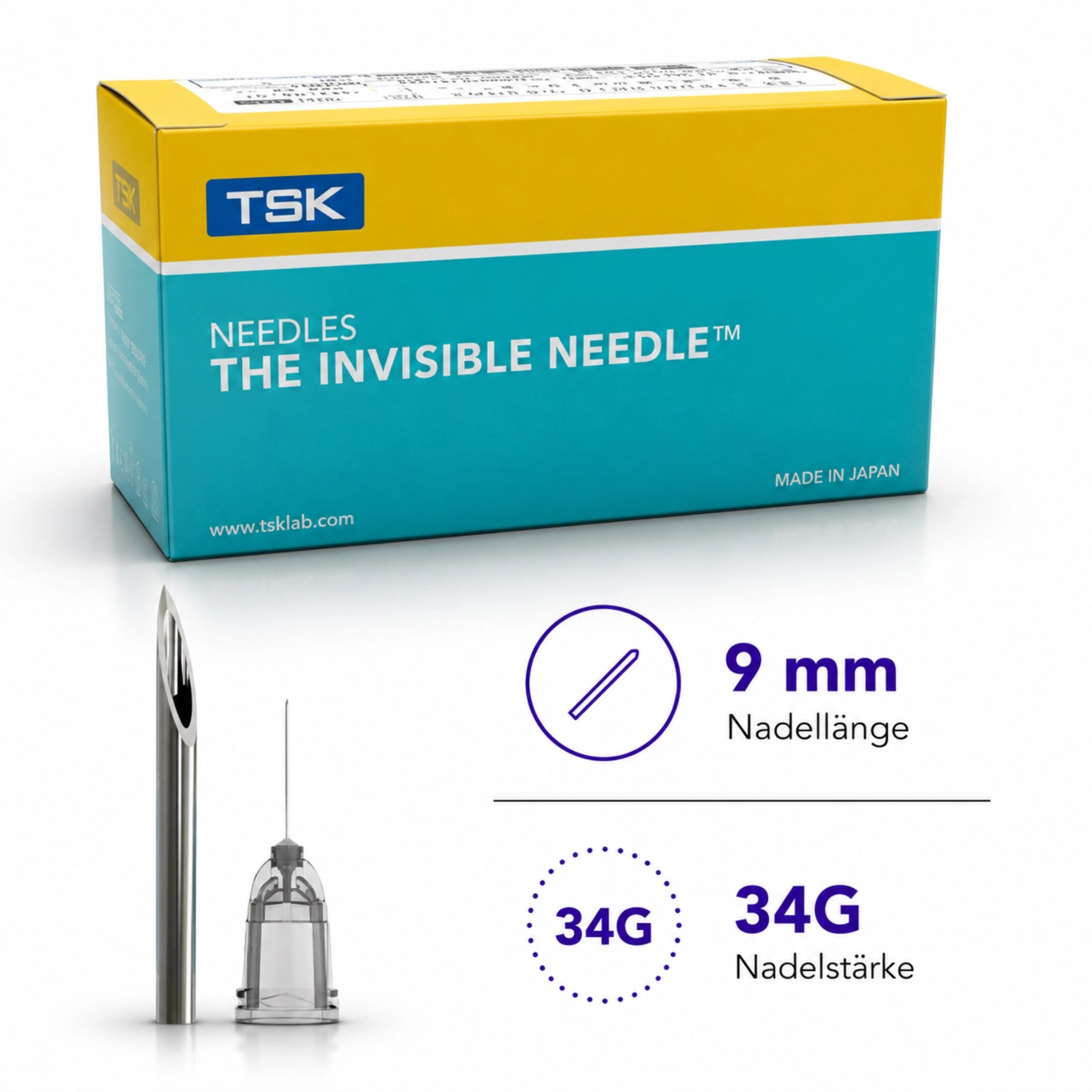 TSK Steriject Nadel | The INViSIBLE NEEDLE 34G 9mm - Jolifill.de