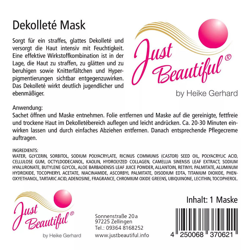 Just Beautiful® Hydrogel Dekolleté Maske - Jolifill.de