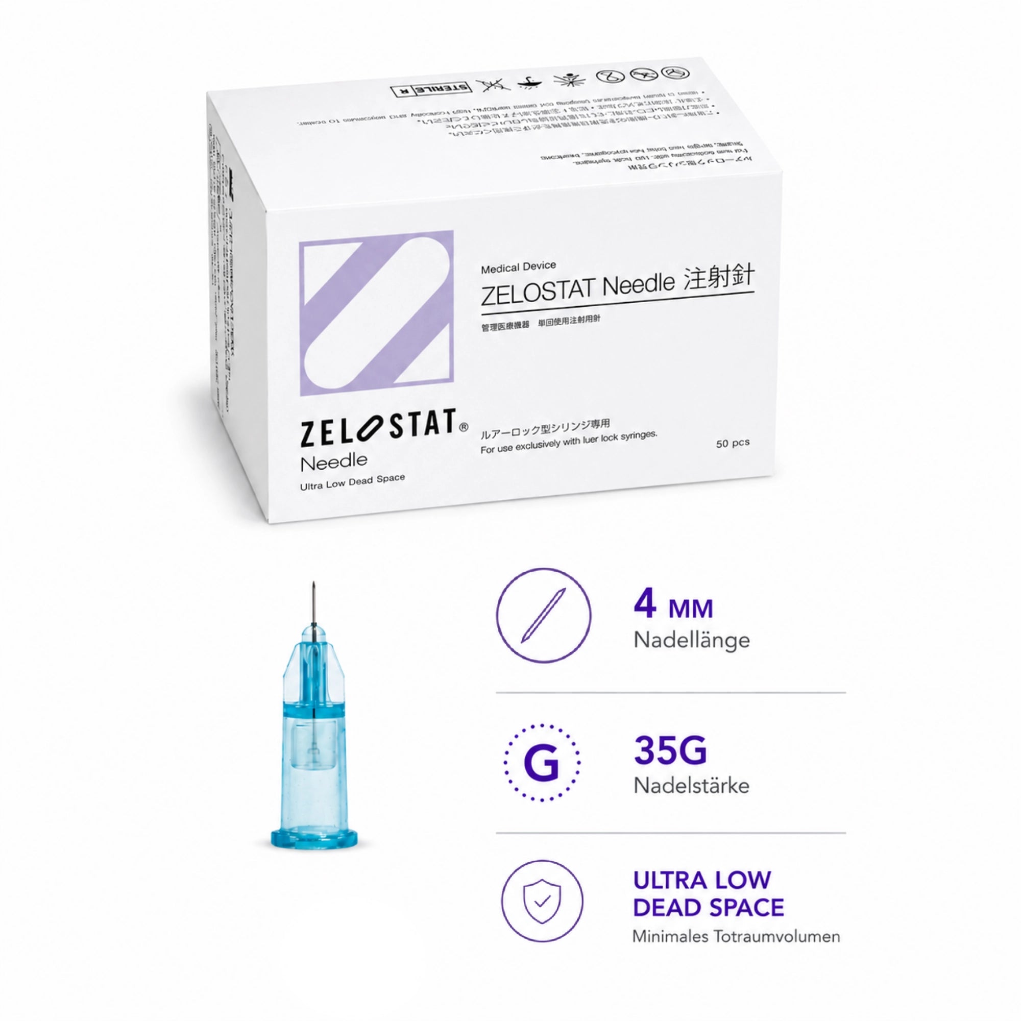 Zelostat® Ultra Low Dead Space 35G 4mm | 50 Stk. -  Jolifill.de