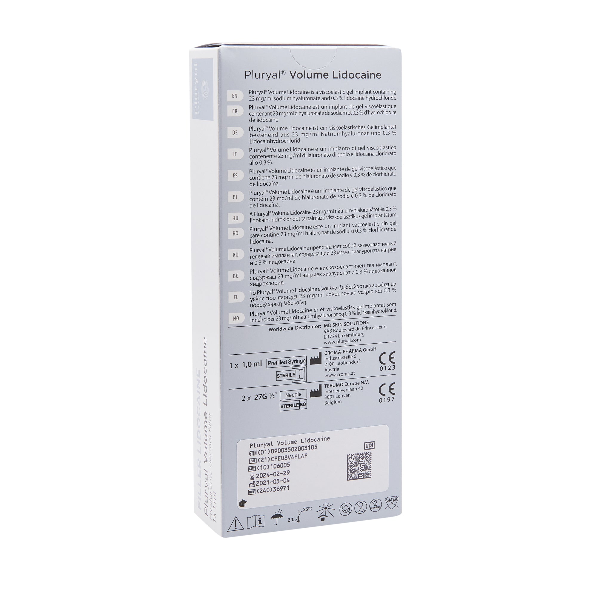 Pluryal® Volume Lidocaine  1x 1.0ml